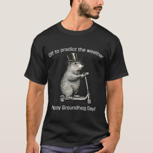 Off To Cause A Kerfuffle Funny Silly Groundhog Sco T-Shirt