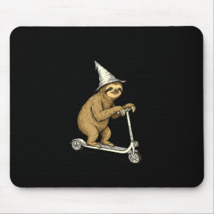 Off To Cause A Kerfuffle Funny Sloth Humor Mouse Pad