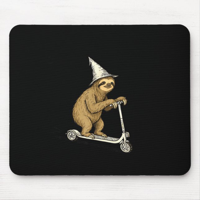 Off To Cause A Kerfuffle Funny Sloth Humor  Mouse Pad (Front)