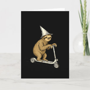 Off To Cause A Kerfuffle Funny Sloth Humour  Card