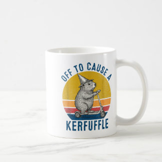 Off To Cause A Kerfuffle Groundhog Scooter Funny A Coffee Mug