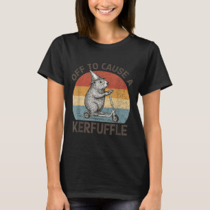 Off To Cause A Kerfuffle Groundhog Scooter Funny A T-Shirt