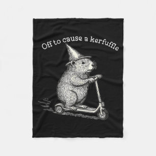Off To Cause A Kerfuffle Groundhog Troublemaker Co Fleece Blanket