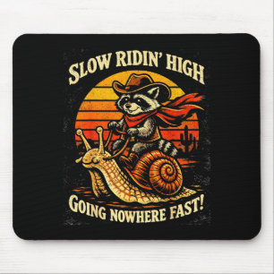 Off to cause a kerfuffle raccoon vintage mouse pad