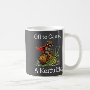 Off To Cause A Kerfuffle Raccoon Whimsical Wizard  Coffee Mug