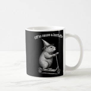 Off To Cause A Kerfuffle Scooter Groundhog Coffee Mug