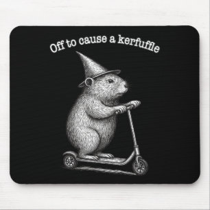 Off To Cause A Kerfuffle Scooter Groundhog Premium Mouse Pad