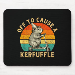 Off To Cause A Kerfuffle Silly Groundhog Scooter A Mouse Pad