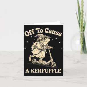 Off to cause a kerfuffle wizard whimsical frog toa card