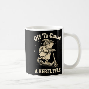 Off to cause a kerfuffle wizard whimsical frog toa coffee mug