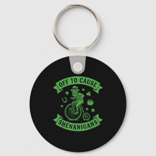 Off to cause shenanigans leprechaun st patricks da key ring