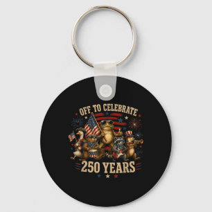 Off To Celebrate 250 Years Aamerican 250th Key Ring