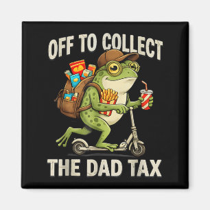 Off To Collect The Dad's Share Funny Frog Dad's Magnet