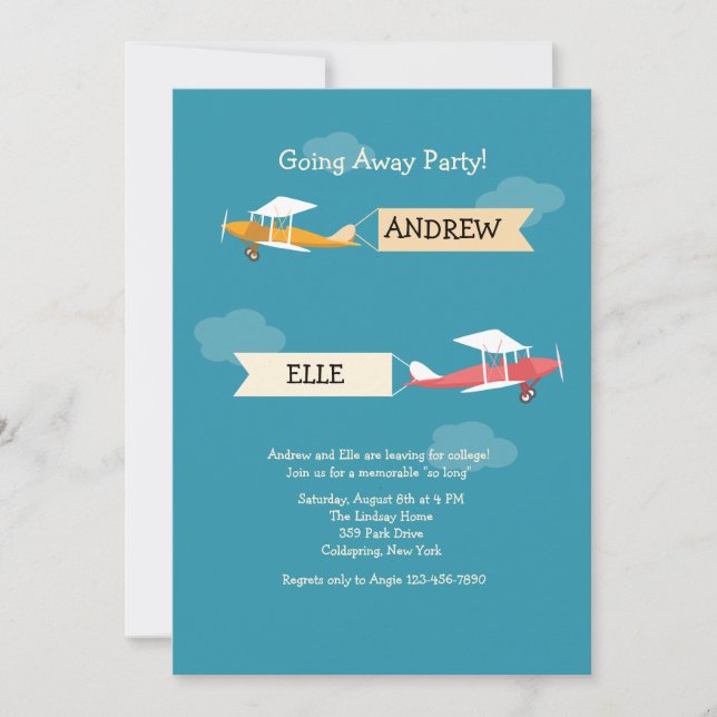 Off To College Invitation (Front)