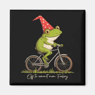 Off To Commit Mom Foolery Funny Frog Meme  Magnet