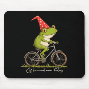 Off To Commit Mom Foolery Funny Frog Meme  Mouse Pad