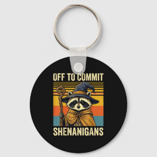 Off to commit shenanigans raccoon key ring