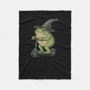 Off To Commit Tom Foolery Frog, Funny Whimsical Fr Fleece Blanket