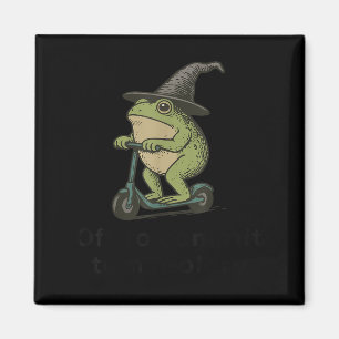 Off To Commit Tom Foolery Frog, Funny Whimsical Fr Magnet