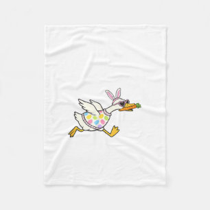 Off to Make Easter Weird Funny Easter Goose Fleece Blanket