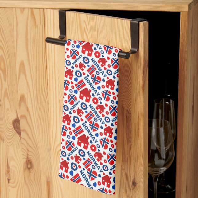 Off To Norway Kitchen Towel (Thirds Fold)