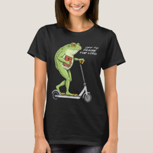Off To Praise D Lord Funny Frog Christian Meme  T-Shirt