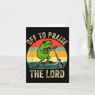 Off To Praise The Lord Funny Frog Bible Study Jesu Card