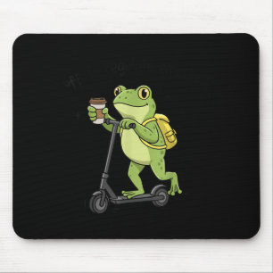Off to Regulate Emotions Funny Frog On Scooter Mouse Pad
