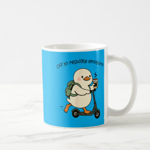 Off to Regulate Emotions Funny Goose Counsellor Coffee Mug