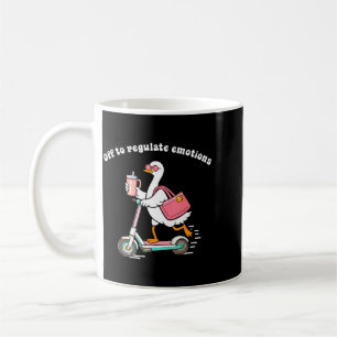 Off To Regulate Emotions Funny Goose Mental Health Coffee Mug