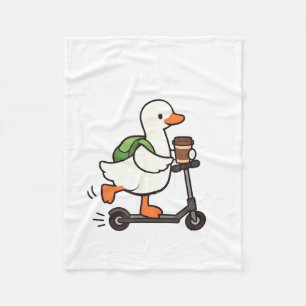 Off to Regulate Emotions Funny Goose Mental Health Fleece Blanket