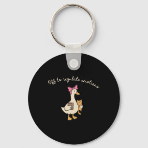 Off To Regulate Emotions Funny Goose Mental Health Key Ring