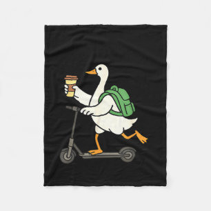 Off to regulate emotions goose funny mental health fleece blanket