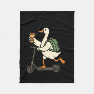 Off to regulate emotions goose funny mental health fleece blanket