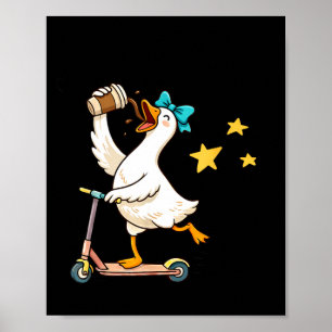 Off to regulate emotions goose funny mental health poster