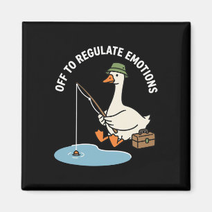 Off To Regulate Emotions Mental Health Funny Fishi Magnet