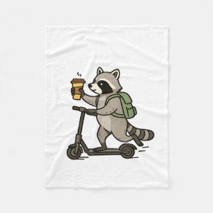 Off to Regulate Emotions Racoon Mental Health Fleece Blanket