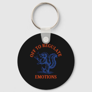 Off To Regulate Emotions Skunk Psychology Humour Key Ring