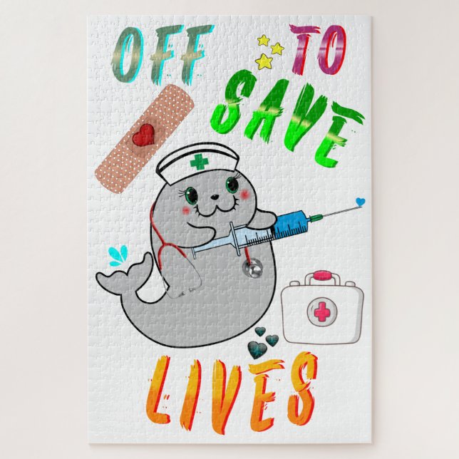 Off To Save Lives Jigsaw Puzzle (Vertical)