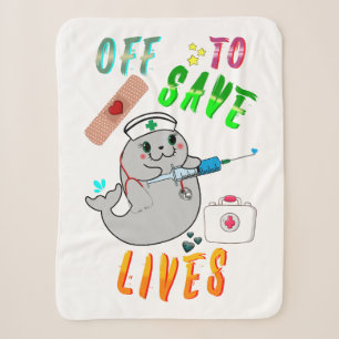 Off To Save Lives Sherpa Blanket