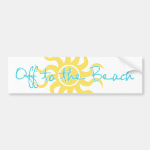 Off to the Beach Bumper Sticker