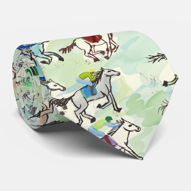 Off to the Races Tie (Rolled)