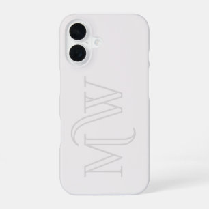 Off White Big Initials Monogram Simple Minimal iPhone 16 Case