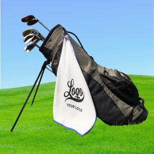 Off white Blue Modern Company Logo Business Club G Golf Towel