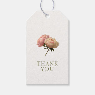 Off-White Chic Rose Wedding Thank You Gift Tag