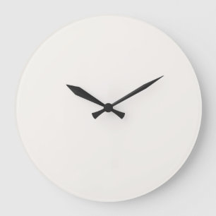 off white, cream, ecru, warm white large clock