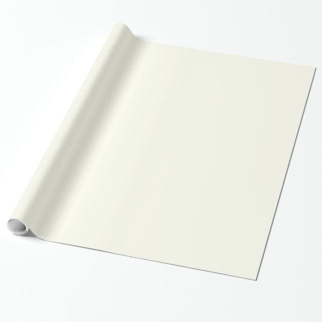 Off-White Cream Milky Neutral Solid Colour Wrapping Paper (Unrolled)