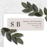 Off-White Ecru Monogrammed Wedding Return Address Label<br><div class="desc">Minimal Simple Off-White Ecru Monogrammed Wedding Return Address Labels. This modern wedding or any event address label design is simple and elegant with a plain solid background and trendy elegant couples monogram. Shown in the new Wedding Colour. The Minimal Solid Colour Wedding collection is sure to make your wedding memorable...</div>