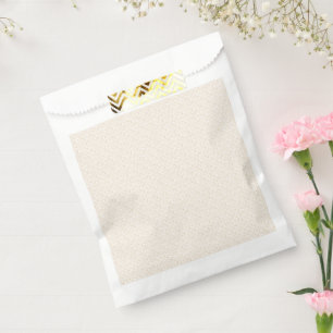Off-white fabric with a subtle, repeating, small p favour bag