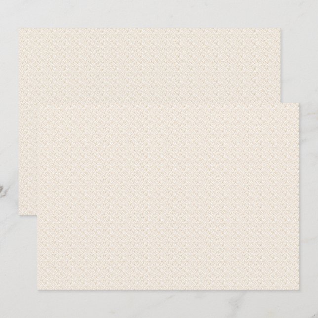 Off-white fabric with a subtle, repeating, small p thank you card (Front/Back)